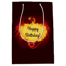 Bolsa de regalo medio para dragón que respira el f