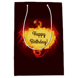 Bolsa de regalo medio para dragón que respira el f