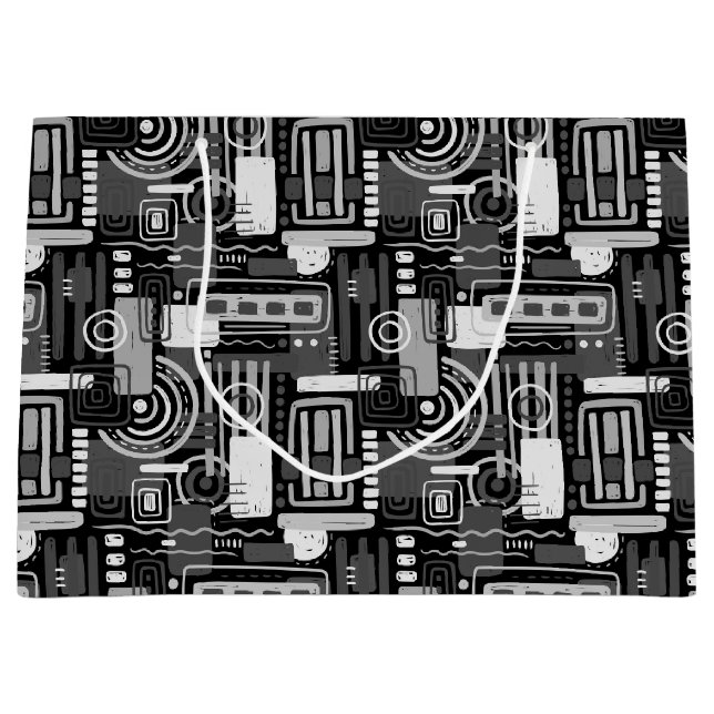 Bolsa de regalo monocroma abstracta (Anverso)