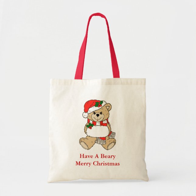 Bolsa de regalo navideño Beary Merry (Frente)