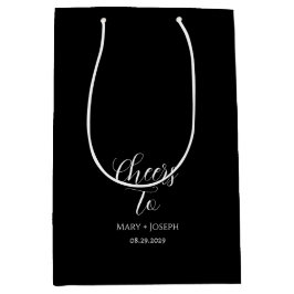 Bolsa de regalo negra de Personalizable 🖤 con tex