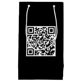 Bolsa de regalo negra personalizada con código QR 