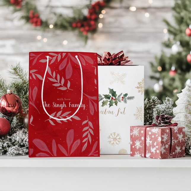 Bolsa de regalo "Noel" roja (Red Christmas Gift Bag)