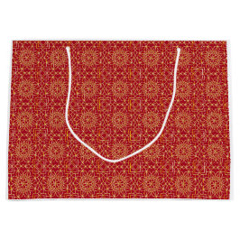 Bolsa de regalo para árabes de oro y rojo