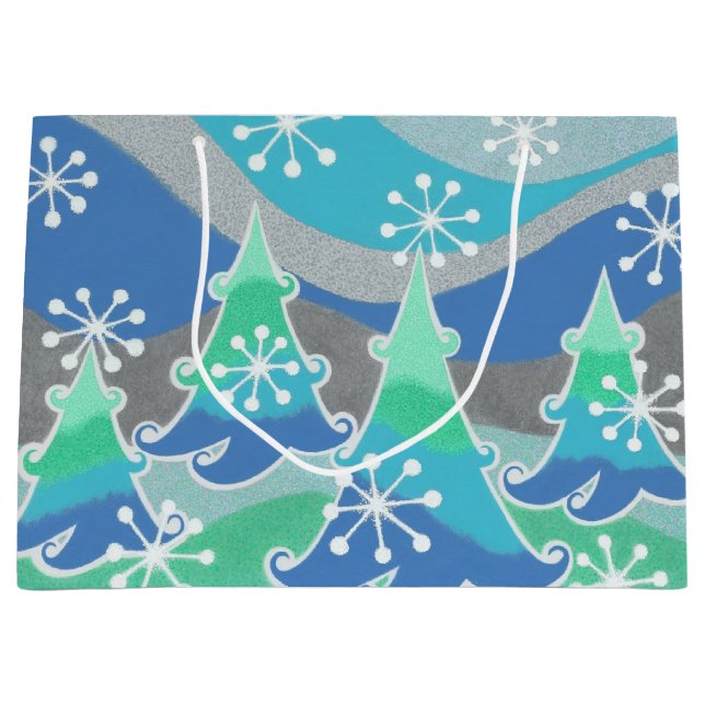 Bolsa de regalo para árboles de invierno grande (Anverso)