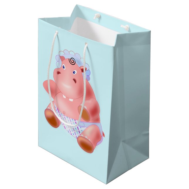 Bolsa de regalo para bebé Hippo - Colores Personal (Angulo Anverso)