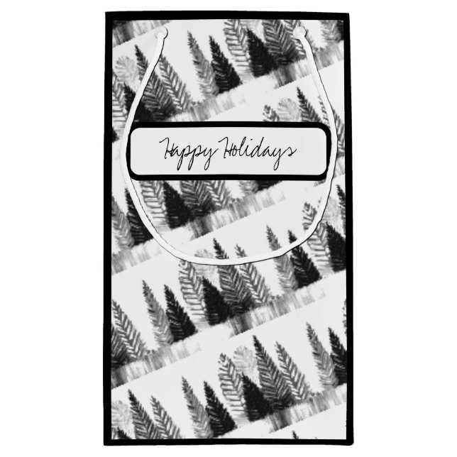 Bolsa de regalo para bolsitas en blanco y negro (Reverso)