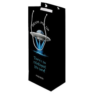 Bolsa de regalo para botellas UFO de nombre y text