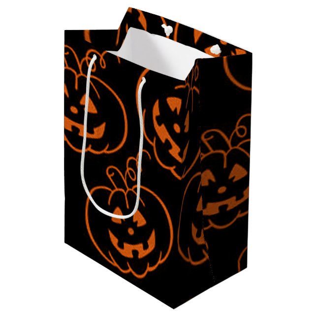 Bolsa de regalo para calabazas de Halloween Jack-O (Angulo Anverso)