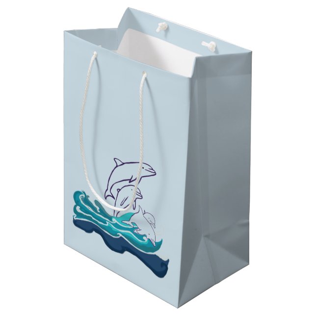Bolsa de regalo para dibujos de delfines (Angulo Anverso)