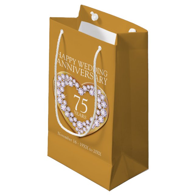 Bolsa de regalo para el 75° aniversario del boda (Angulo Anverso)