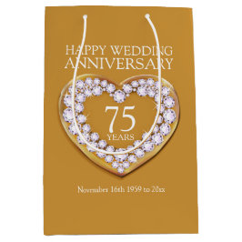 Bolsa de regalo para el 75° aniversario del boda