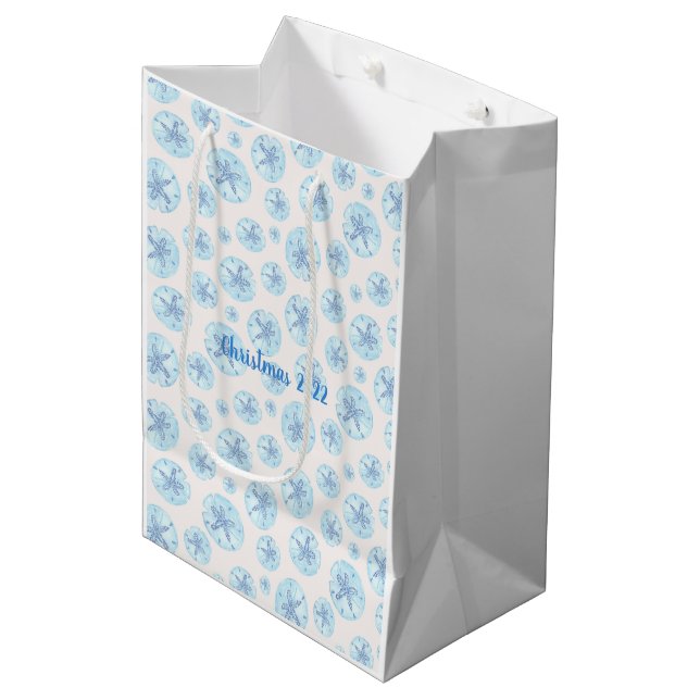 Bolsa de regalo para el dólar de arena azul acuáti (Angulo Anverso)