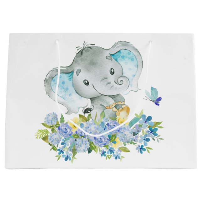 Bolsa de regalo para Elephant Baby Shower (Anverso)