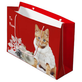 Bolsa de regalo para gato de Navidades personaliza
