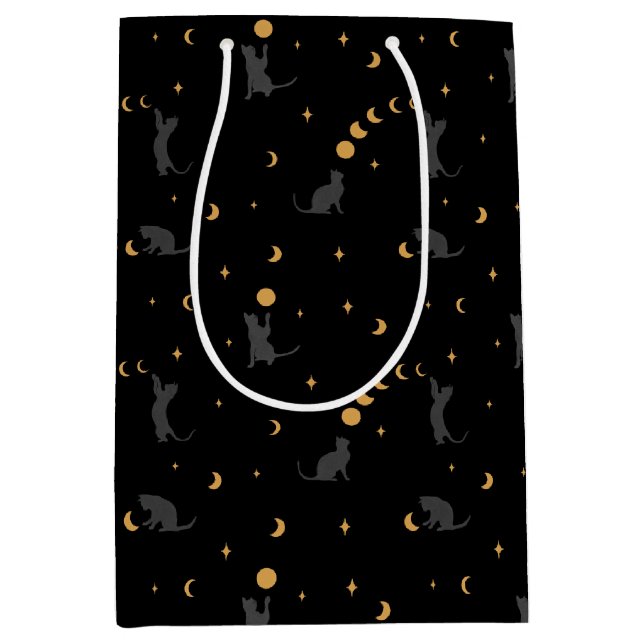 Bolsa de regalo para gatos y fases de la luna (Anverso)