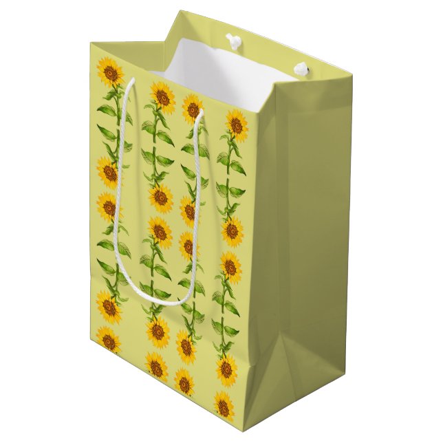 Bolsa de regalo para girasoles amarillos (Angulo Anverso)