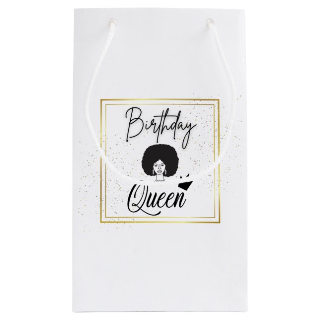 Bolsa de regalo para la reina de cumpleaños (Reverso)
