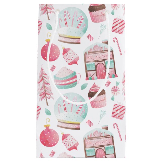 Bolsa de regalo para los Navidades de acuarela de  (Anverso)