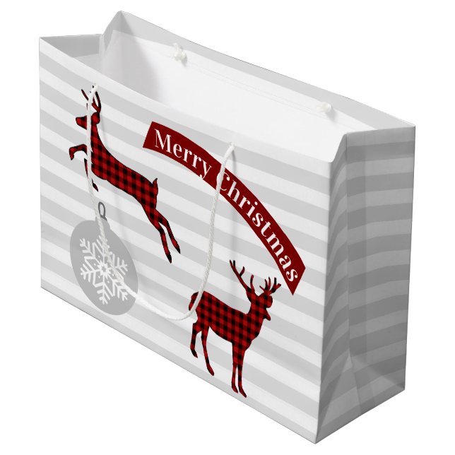 Bolsa de regalo para los Navidades de ciervos cubi (Angulo Anverso)