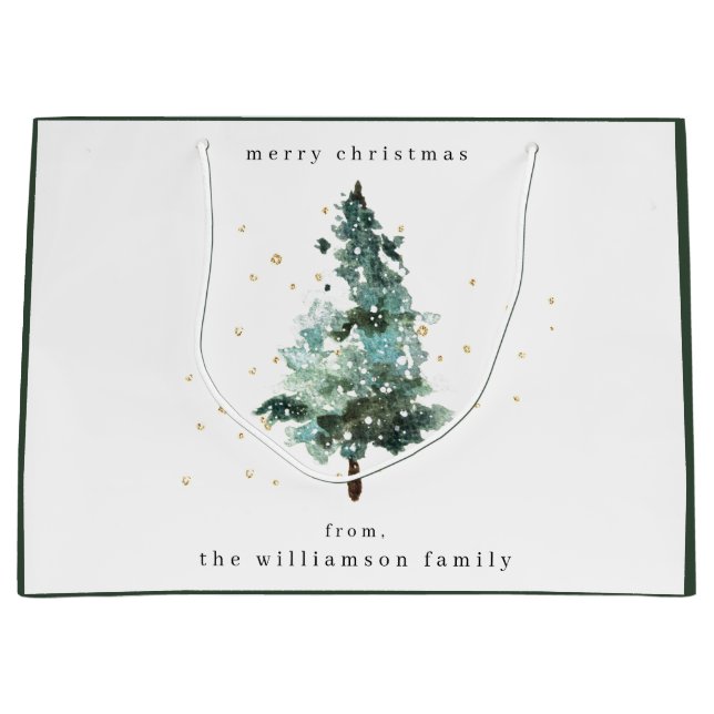 Bolsa de regalo para los Navidades de los pinos de (Anverso)