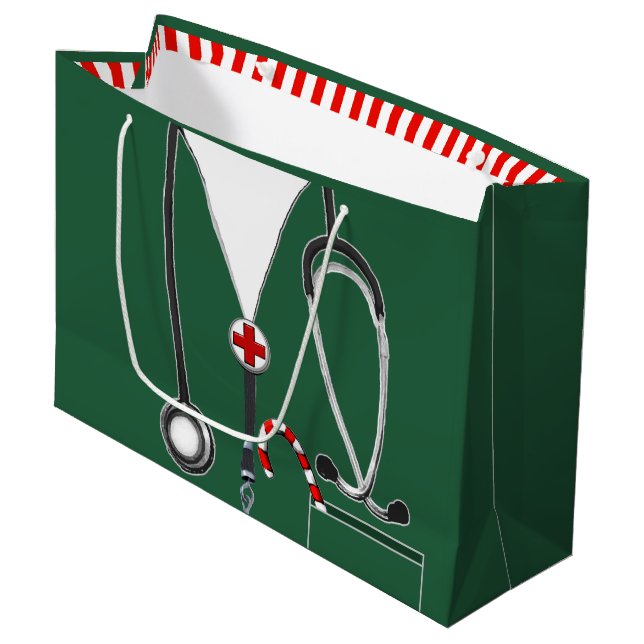 Bolsa de regalo para médicas o Navidades de enferm (Angulo Anverso)