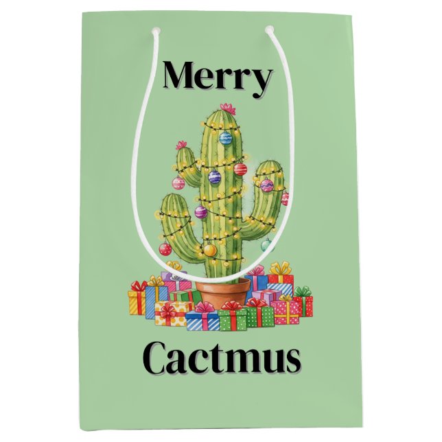 Bolsa de regalo para navidades - Cactmus para cere (Anverso)