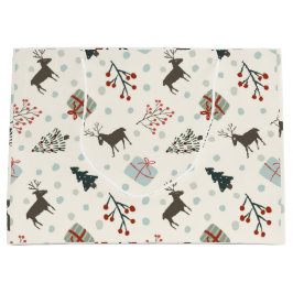 Bolsa de regalo para navidades con renos