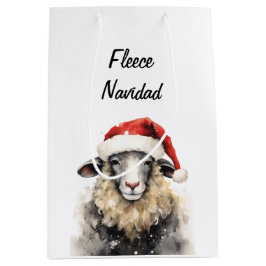 Bolsa de regalo para Navidades de acuarela de ovej