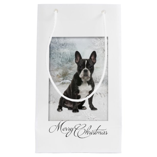 Bolsa de regalo para Navidades de Bulldog francese (Anverso)