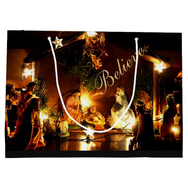 Bolsa de regalo para Navidades de la escena de la  (Reverso)