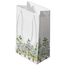 Bolsa de regalo para Navidades de pino de invierno