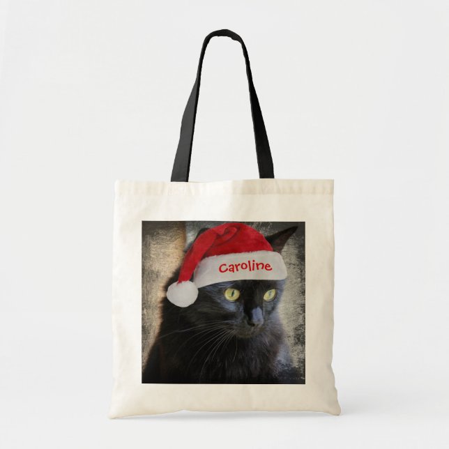 Bolsa de regalo para Navidades de Santa Cat, perso (Frente)