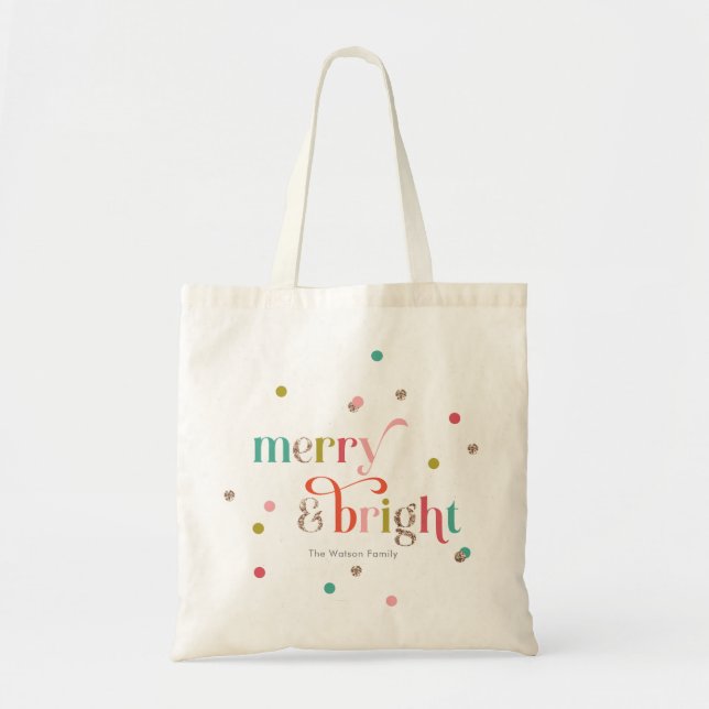 Bolsa de regalo para Navidades de Tote navideño y  (Frente)