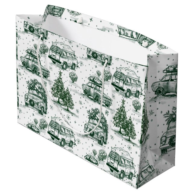 Bolsa de regalo para Navidades de viaje por carret (Angulo reverso)