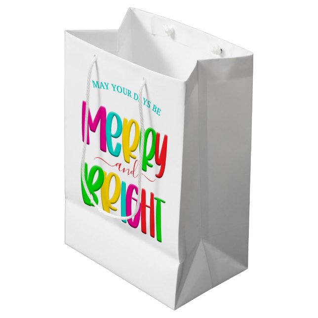 Bolsa de regalo para Navidades festivos de merry y (Angulo Anverso)
