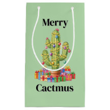 Bolsa de regalo para navidades pequeños - Cactmus 