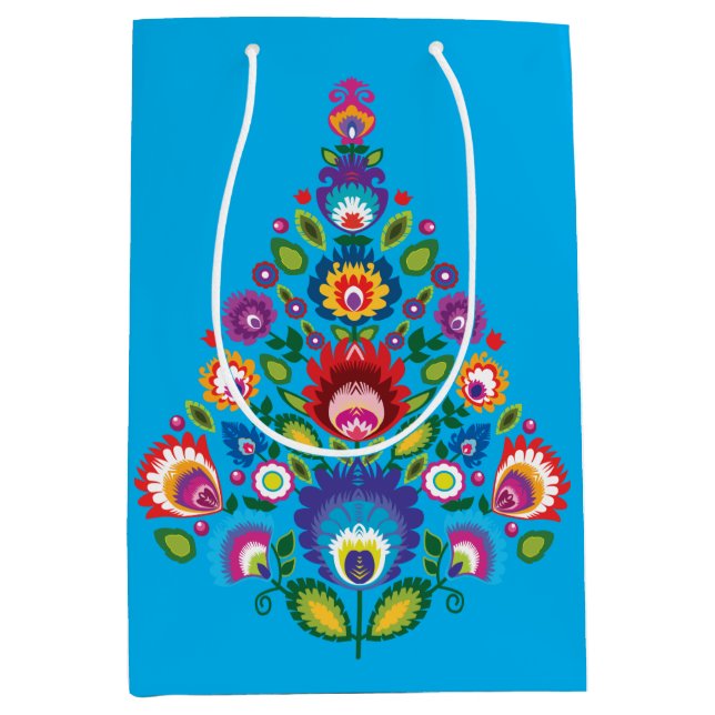 Bolsa de regalo para Navidades populares con mensa (Anverso)