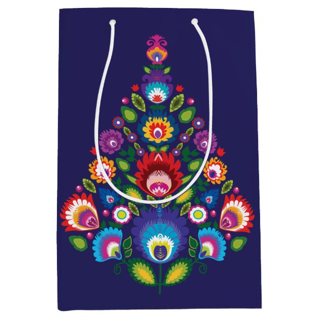 Bolsa de regalo para Navidades populares con mensa (Anverso)