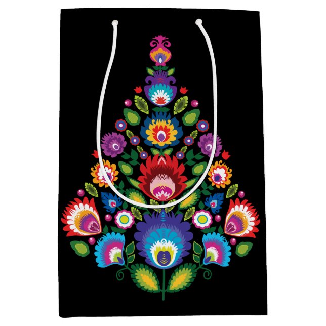 Bolsa de regalo para Navidades populares con mensa (Anverso)