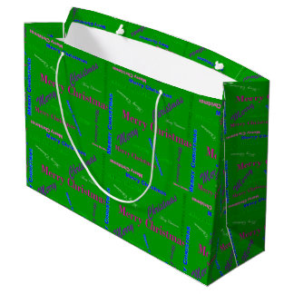 Bolsa de regalo para Navidades verdes brillantes