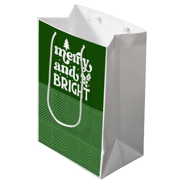 Bolsa de regalo para Navidades verdes brillantes y (Angulo Anverso)