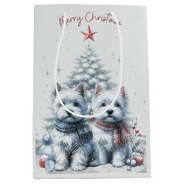 Bolsa de regalo para Navidades Westie Pair