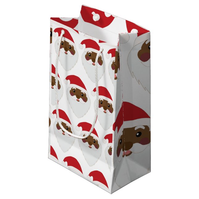 Bolsa de regalo para Papá Noel afroamericano (Angulo Anverso)