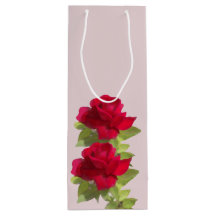 Bolsa de regalo para rosas florales de acuarela
