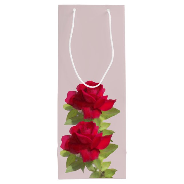 Bolsa de regalo para rosas florales de acuarela (Reverso)