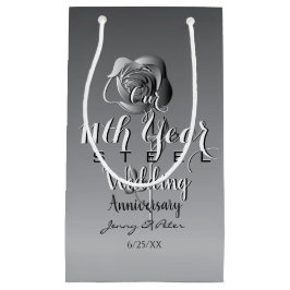 Bolsa De Regalo Pequeña 11.º Boda Aniversario Rosa de acero 