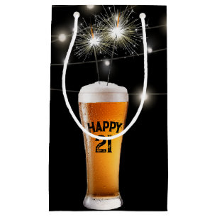 Bolsa De Regalo Pequeña 21.ª Parkler De Cumpleaños En Cerveza