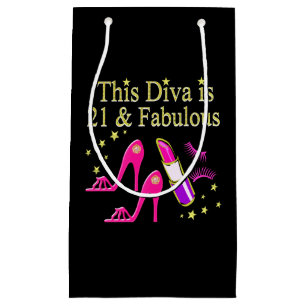 BOLSA DE REGALO PEQUEÑA 21 Y FABULOSO DISEÑO DE ZAPATOS Y DIVA LIPSTICK