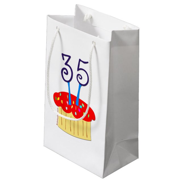 Bolsa De Regalo Pequeña 35 cumpleaños (Angulo reverso)